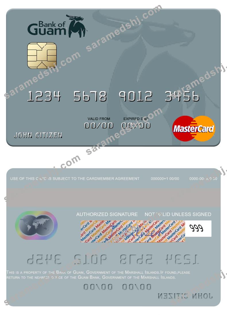 Marshall Islands Bank of Guam mastercard